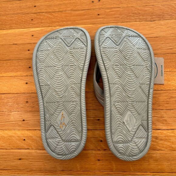 Chacos Chillos Flip Sadie Aqua Gray flip flops NWT - Picture 5 of 5